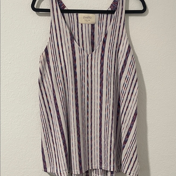 Anthropologie Sleeveless Swing Vertical Stripped Top - Picture 2 of 6